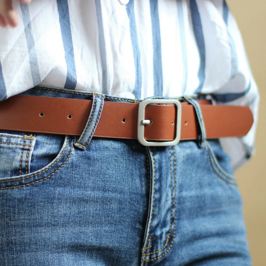 Новинка 2019 женский ремень в стиле Харадзюку кожаные ремни с квадратной пряжкой и