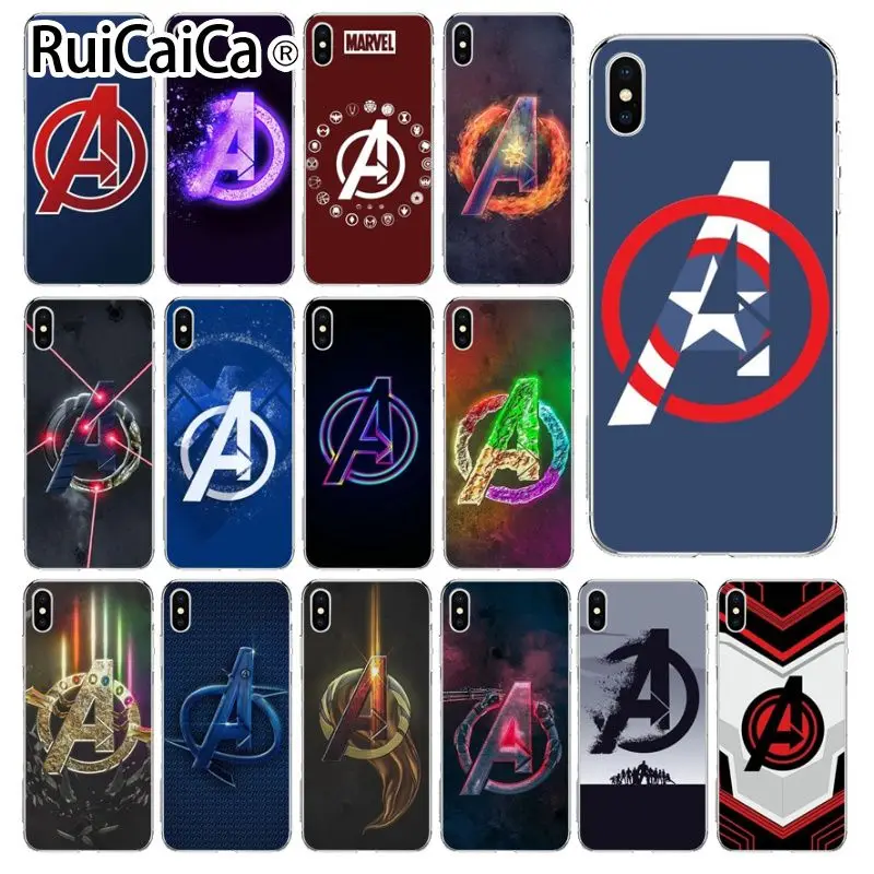 Ruicaica Marvel Мстители логотип ТПУ Мягкий силиконовый чехол для телефона Apple iPhone 8 7 6 6S