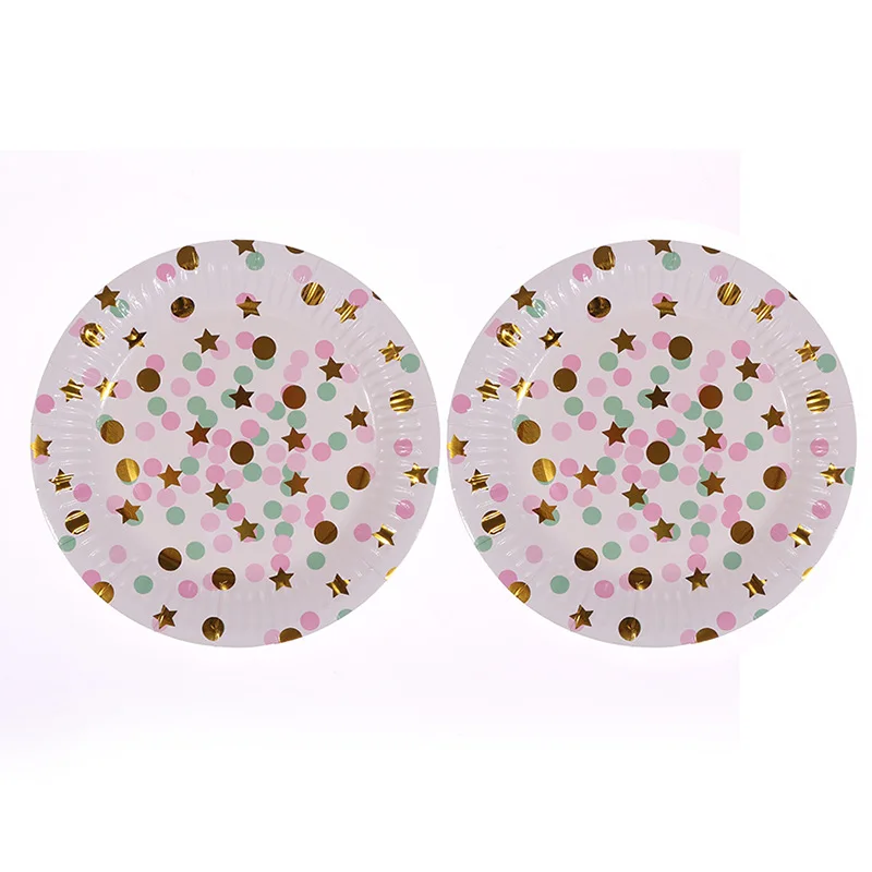 Свадебные одноразовые столовые приборы вечерние бумажные тарелки кружка с