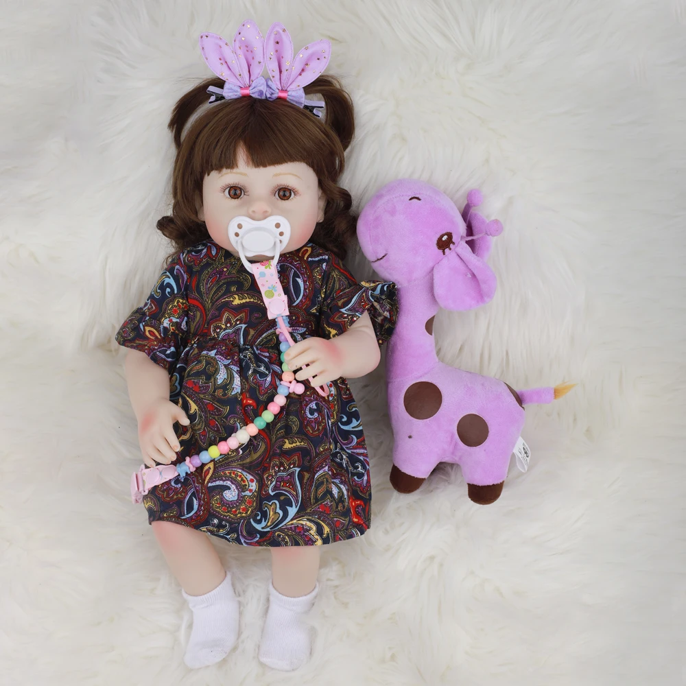 Прекрасная кукла-Реборн 48 см силиконовая полное тело Реалистичная принцесса 18