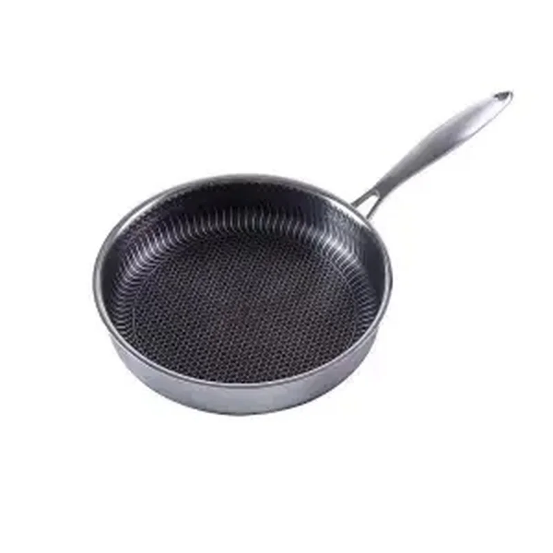 

Антипригарная сковорода из нержавеющей стали, посуда, кастрюля 28 см, кастрюля для жарки стейка, сковорода, двусторонняя сотовая кухонная по...