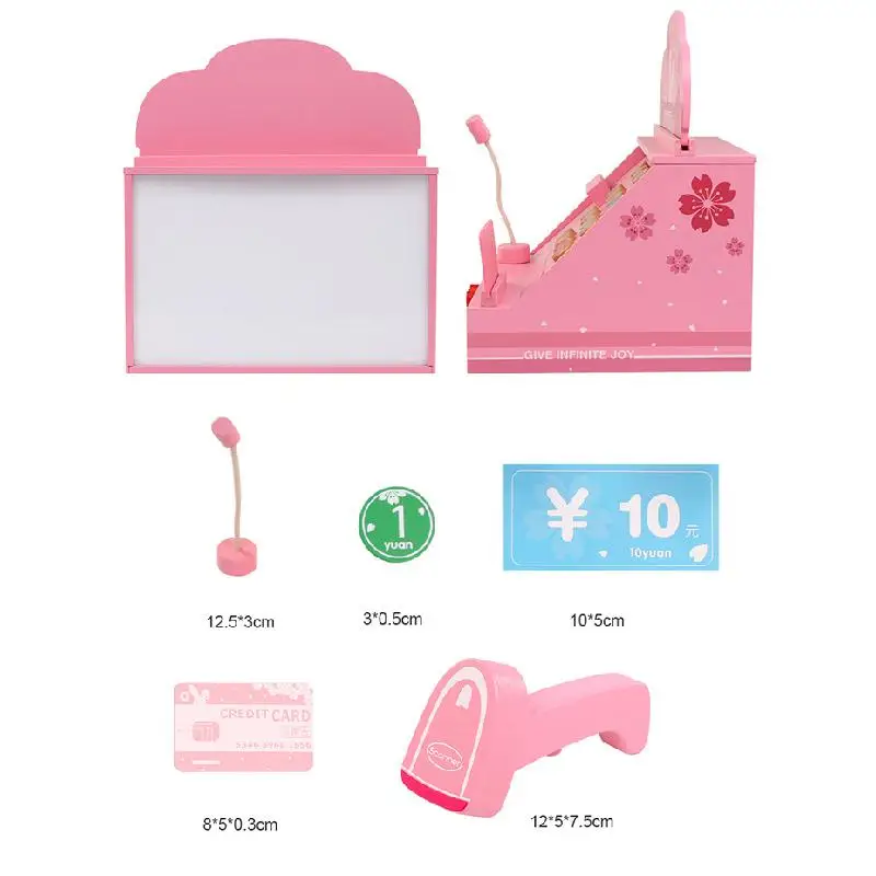 

Children's Cash Register Toy Girl Play House Supermarket Simulation Credit Card Machine Cake Cashier Set Girl Toy Gift