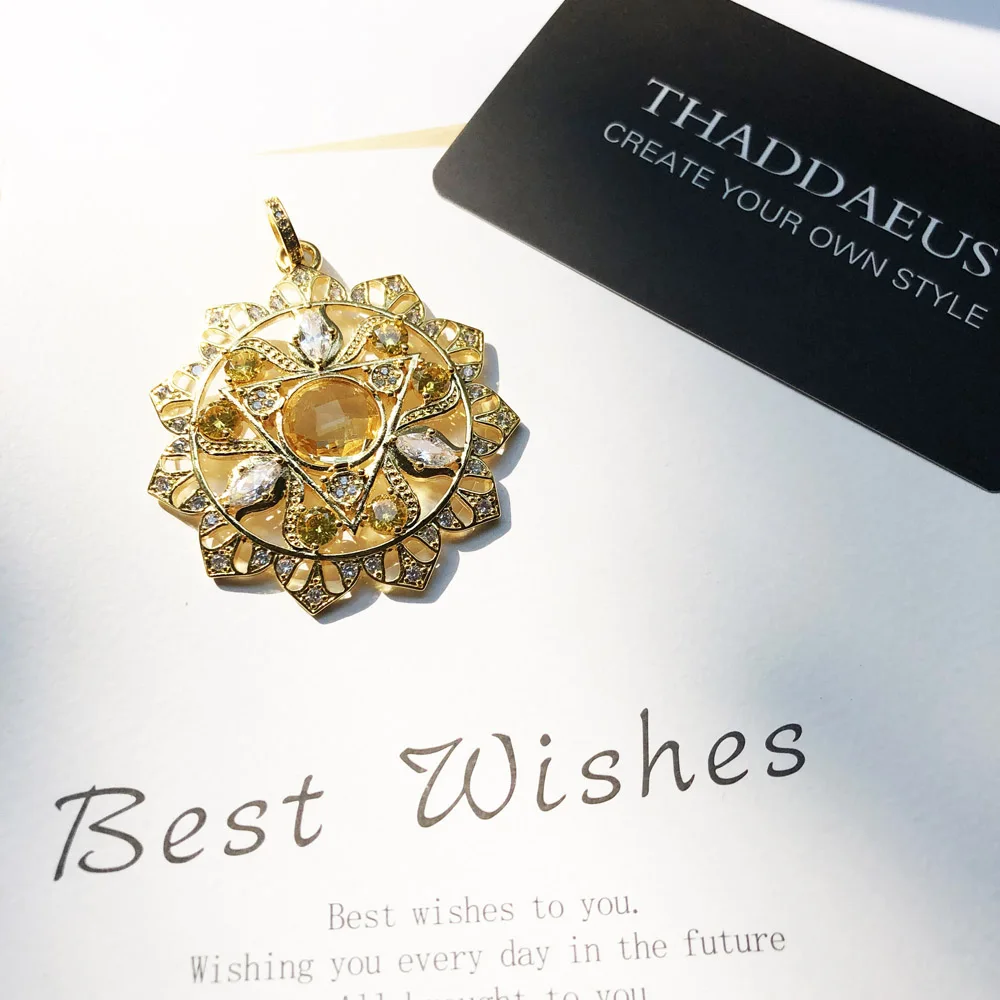 Подвеска в виде чакры из солнечного сплетения новинка 2018 модное ожерелье