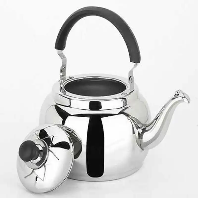 Утолщенный чайник газовый из нержавеющей стали большой объем свисток бытовой