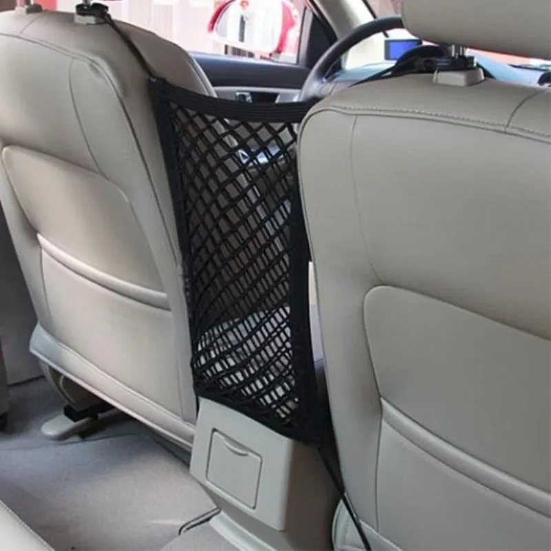 30*25cm Car Organizer Seat Back Storage Elastic Mesh Net Bag Between Luggage Holder Pocket for Auto Vehicles Styling | Автомобили и