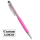 Металлическая ручка, шариковая ручка с кристаллами, алмазная искусственная рекламная ручка, металлическая шариковая ручка, рекламные подарки, индивидуальный логотип