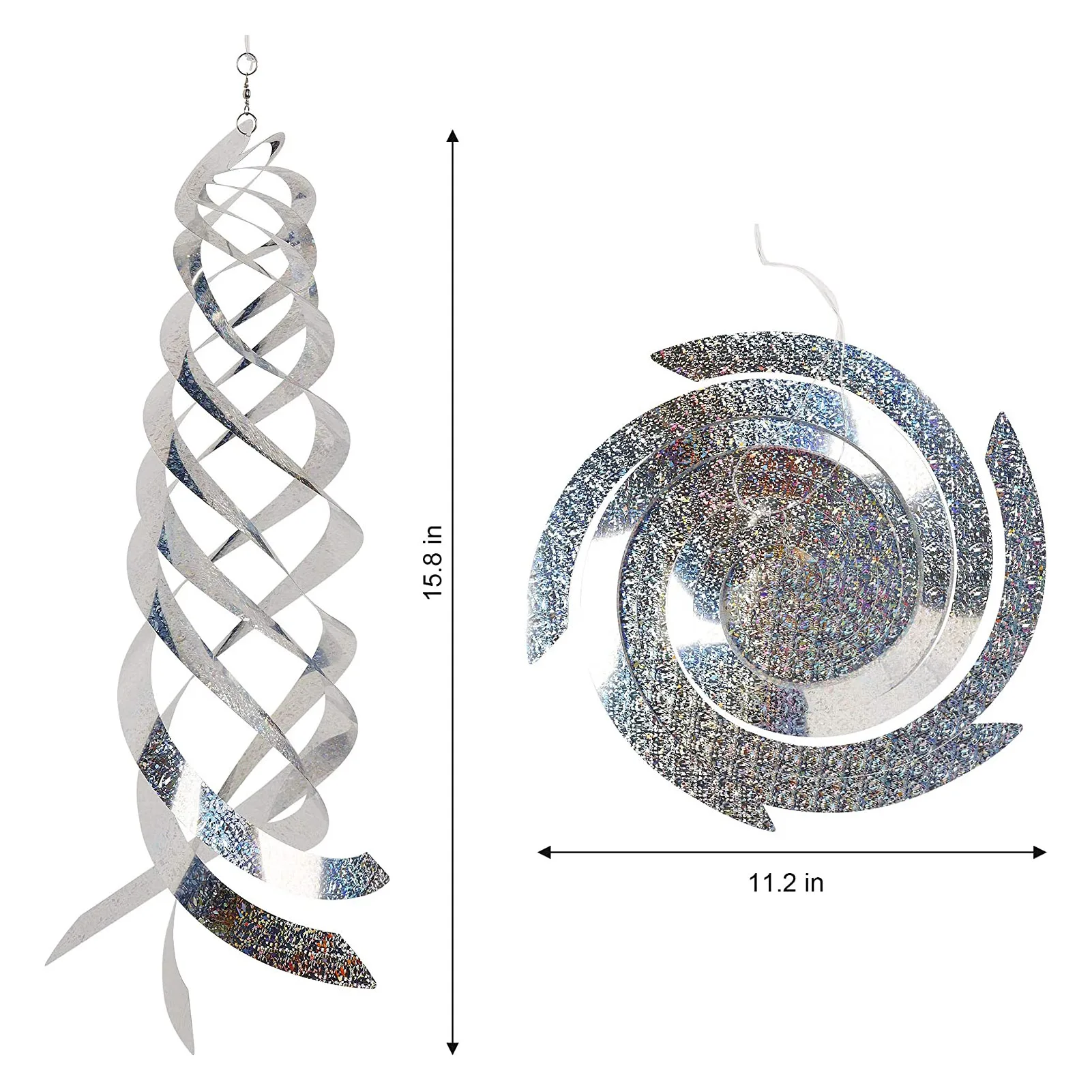 

1/3pcs Bird Repeller Rotating Spiral Reflector Reflective Sparkly Bird Scare Tool Garden Tree Pendant Outdoor Orchard Decoration