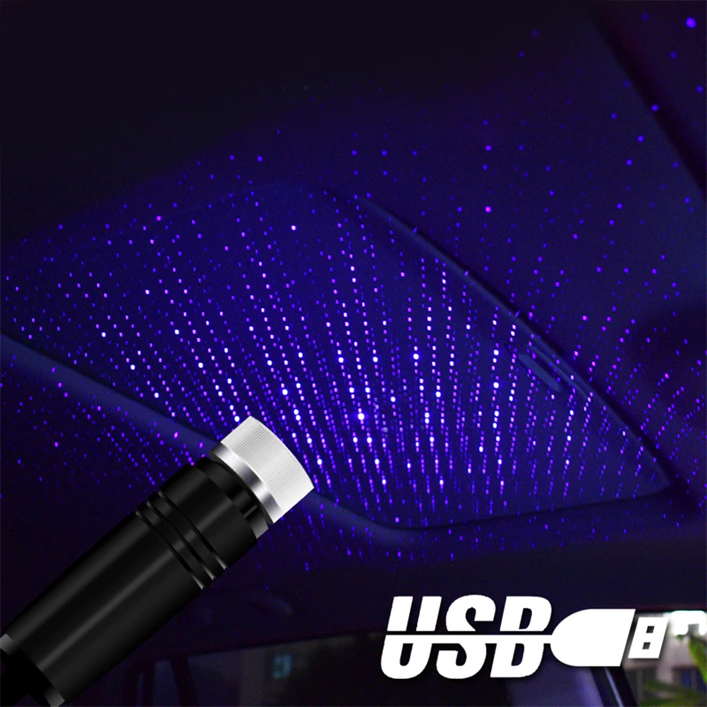 

USB Car Atmosphere Light Indoor Environment Starlight Night Light LED Projector Starry Sky Light Rotating Car Atmosphere Light