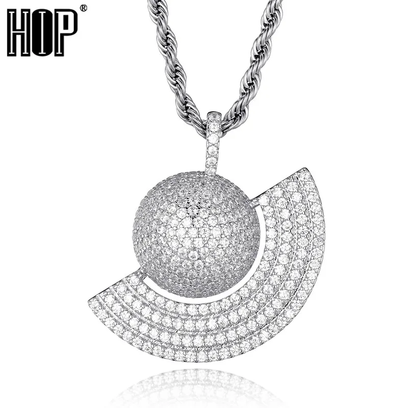 

HIP Hop Gold Color Bling Full AAA+ Cubic Zirconia Iced Out Earth Planet Pendants & Necklaces for Men Jewelry