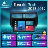 car radio ai voice android 10 qled for toyota rush 2018 2019 auto stereo multimedia video player navigation dsp 48eq gps carplay