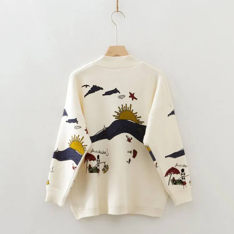 

Net Red Spring and Autumn Sweater Jacket Autumn New Style Korean Loose Knitted Cardigan Women Spring and Autumn Foreign Style