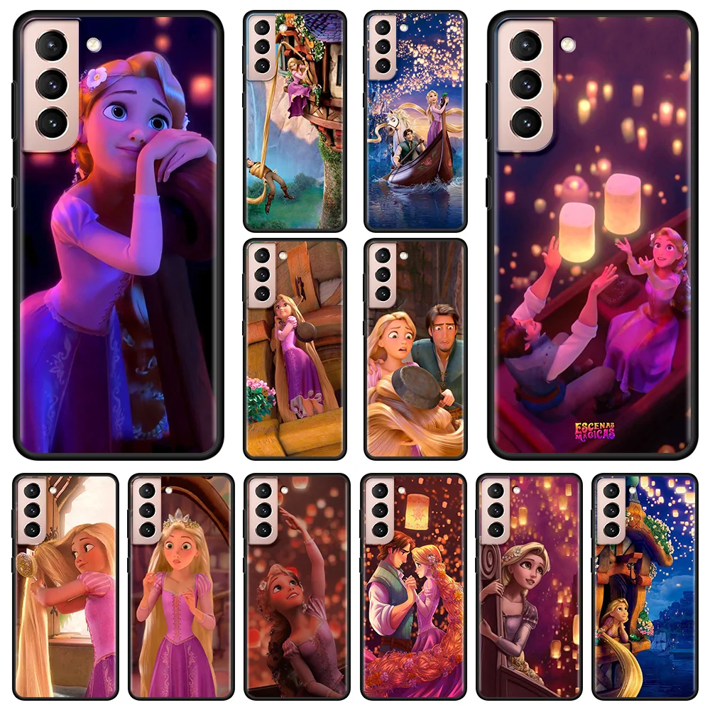

Disney Tangled Case For Samsung Galaxy S21 S20 FE Ultra S10 Plus Lite Cover Silicone Coque Soft Fundas Black Capa