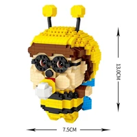 hot creative classical cartoon figures chichi bee animal model bricks mini micro diamond building blocks toys for children gift