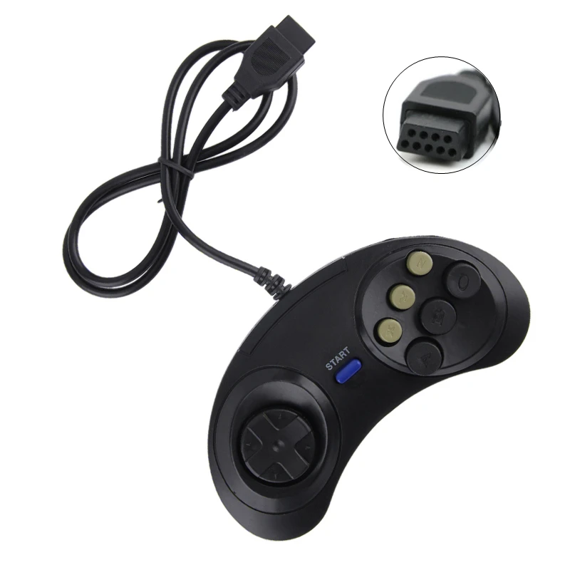 Классический проводной 6 кнопок Ручка джойстика игровой контроллер для SEGA MD2 PC MAC Mega Drive игровые аксессуары универсальный пульт дистанционного управления