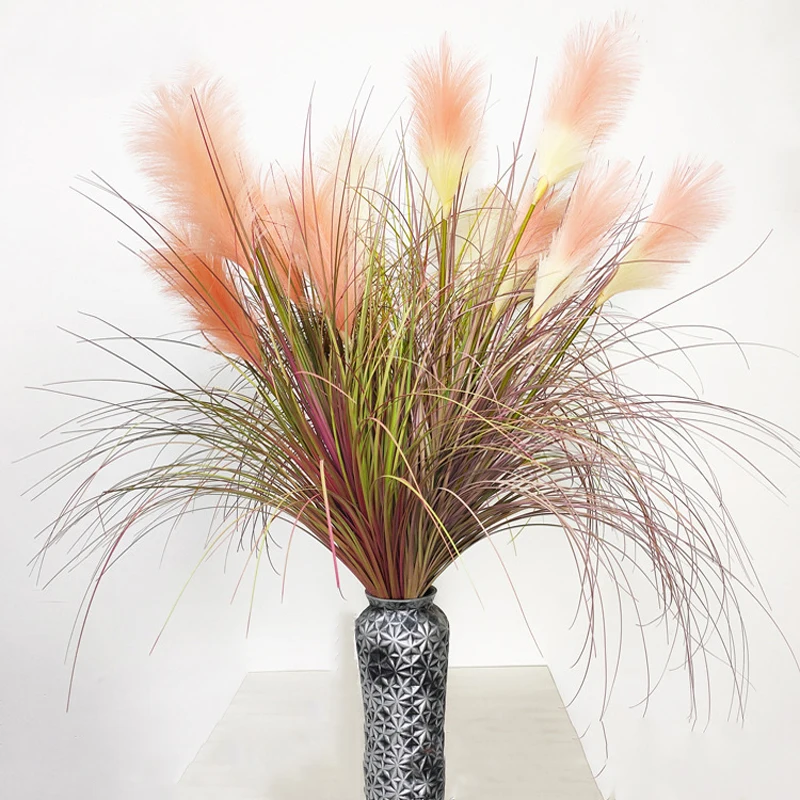 

Large Artificial Reed Ornaments 5 Heads Artificial Plants Cattail Dog Tails for Flower Arrangement Decoration Onion Grass Decor