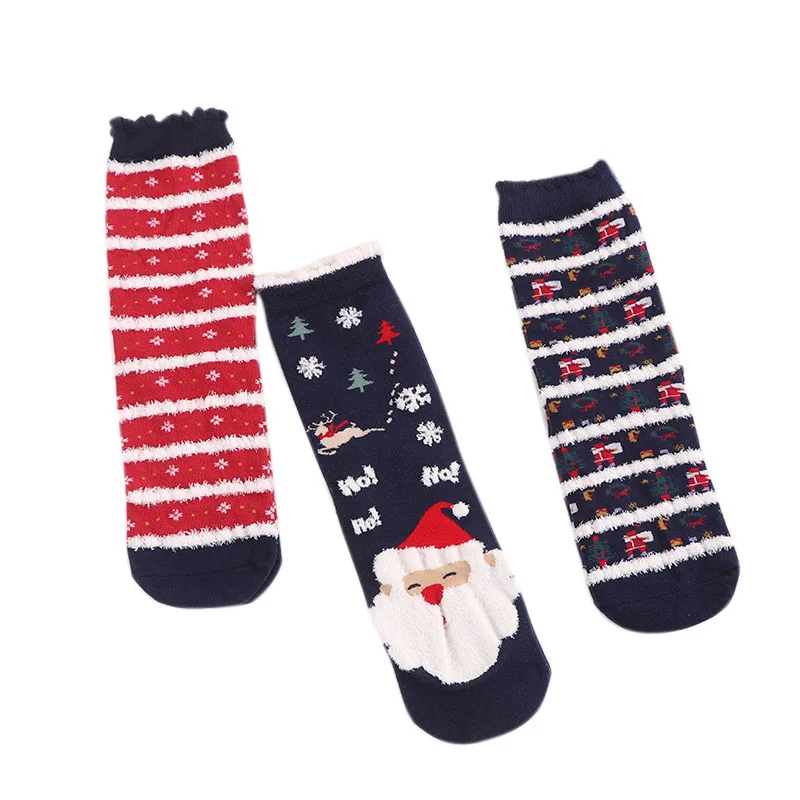 

Harajuku Winter Art Style Santa Claus Milu Deer Pattern Fashion Socks Creative Cartoon Cute Christmas Kawaii Gift Sock Skarpetki
