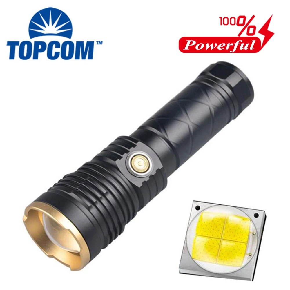TOPCOM флэш светильник XHP 50 2 перезаряжаемый usb зарядка масштабируемый мощный