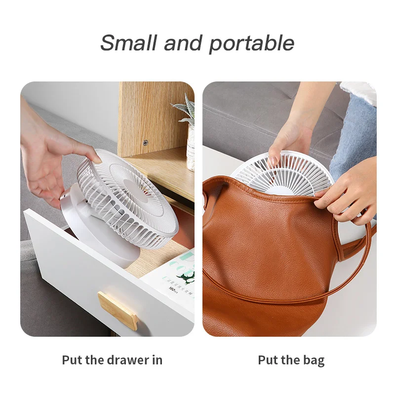 

KASYDoFF Rechargeable USB Table Fan Portable Mini stand Fan Cooling Small Foldable fan for Desk Home Office Dorm and bedroom