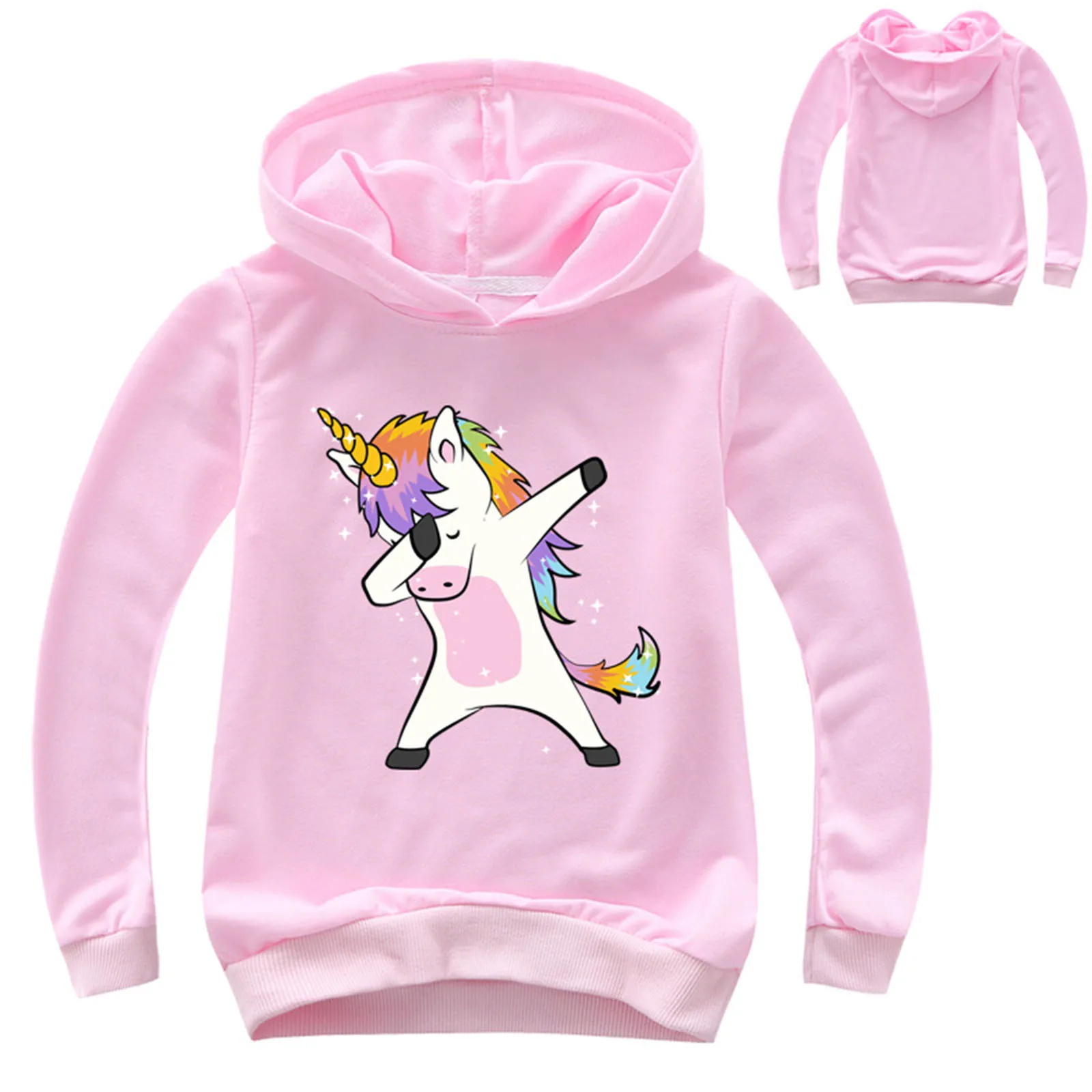 

Детская одежда для девочек, толстовка с принтом персонажа мультфильма, свитер для мальчиков, чистый цвет, модная весенняя хлопковая толстов...