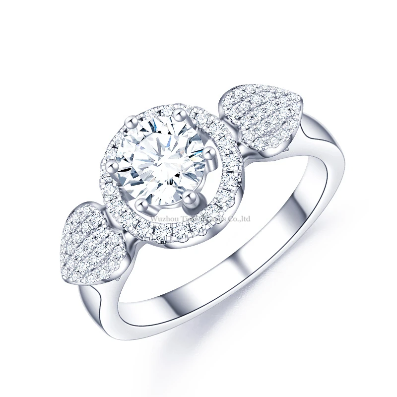 Женское Обручальное Кольцо Tianyu Gems Moissanite Forever One кольцо из белого золота 10 к 6