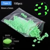 100pcs Oval Night Luminous Fishing Beads Glowing Sea Fishing Lure Bait Floating Beads Fishing Tackles Tools For Rig 5mm 8mm 3