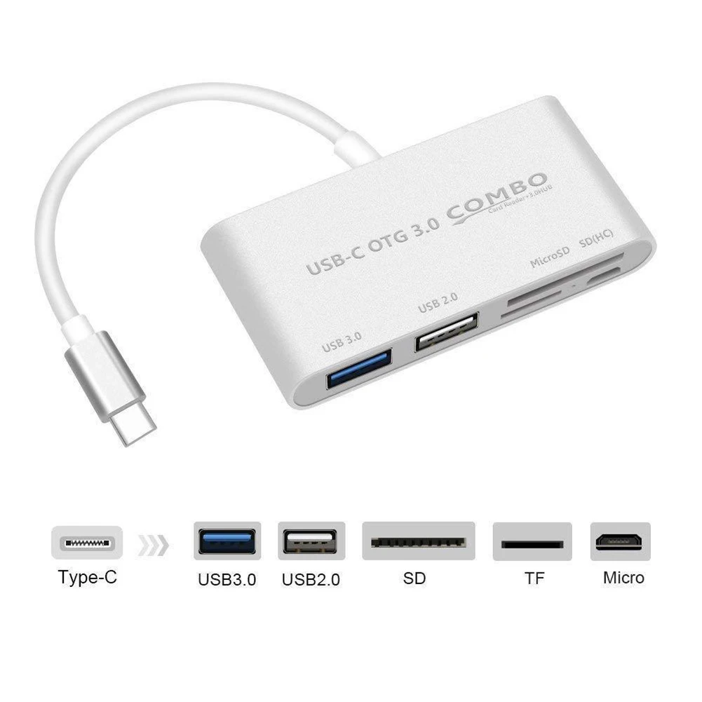 Адаптер для карт памяти type C HUB USB 2 0 Type TF SD OTG чтения Mac book Phone Tablet|Кабели VGA| |