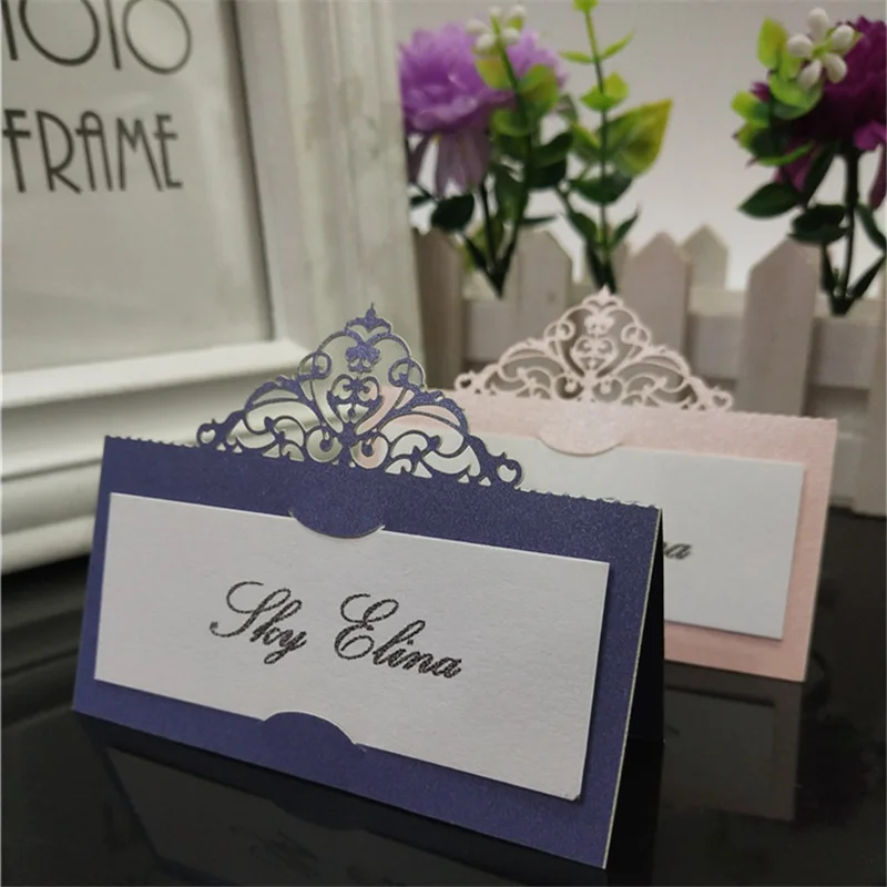 Свадебная карта Подарочная 50 шт лазерная резка настольный карточка с местом для