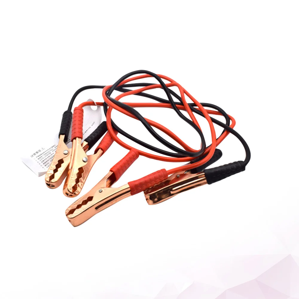 

2.2M 500A Car Battery Power Emergency Cable Jump Start Firing Line Power Wire Copper Clip Clamp Boost Cord (Black and Red)