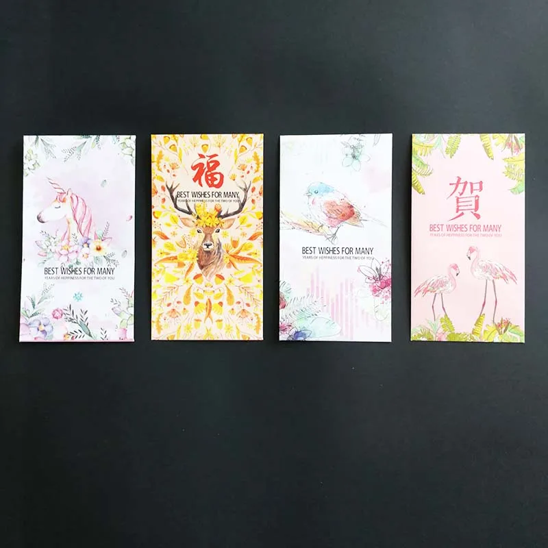 8 шт./компл. Kawaii деньги Конверты(Hong Bao) красный конверт для размещения деньги как подарочные конверты 3,5* 6.5In Lucky Money конверты