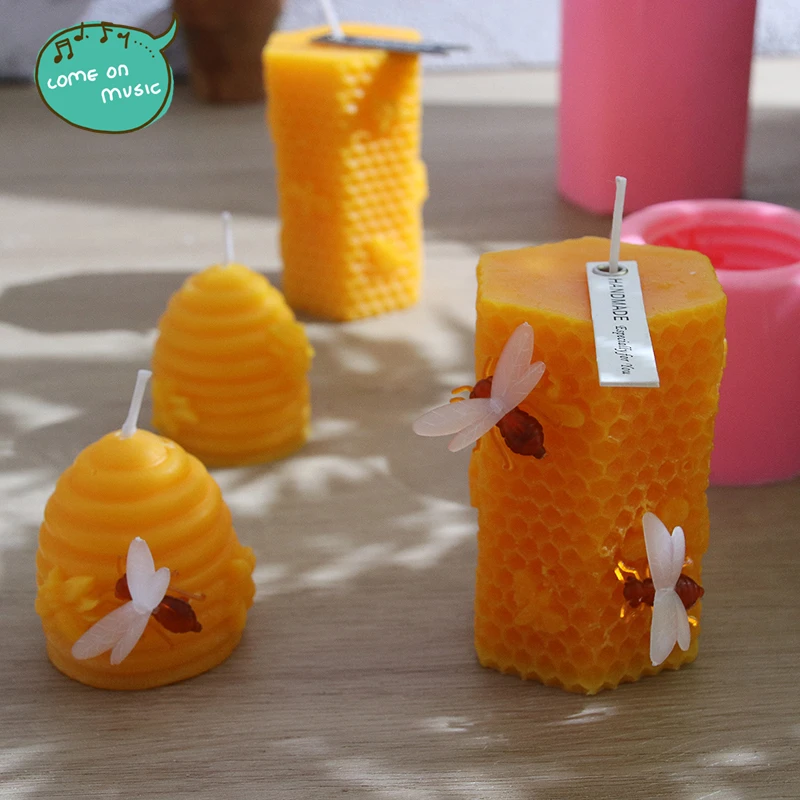 3D пчела соты силиконовые формы для свечей улей самодельных Diy пчелиный воск