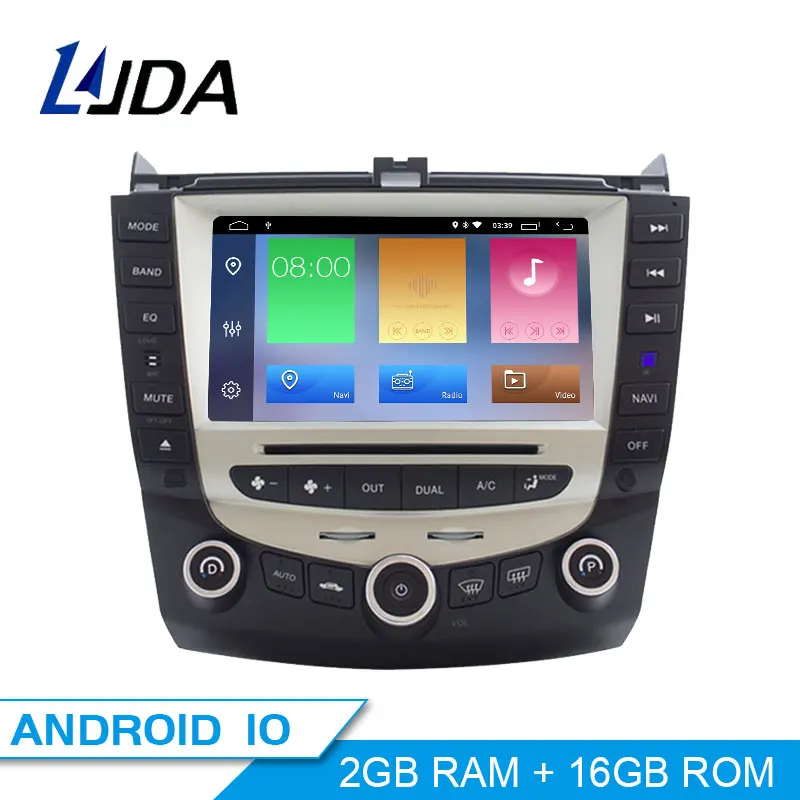Автомобильный мультимедийный плеер LJDA Android 10 для Honda Accord 2003 2004 2005 2006 2007 2 Din