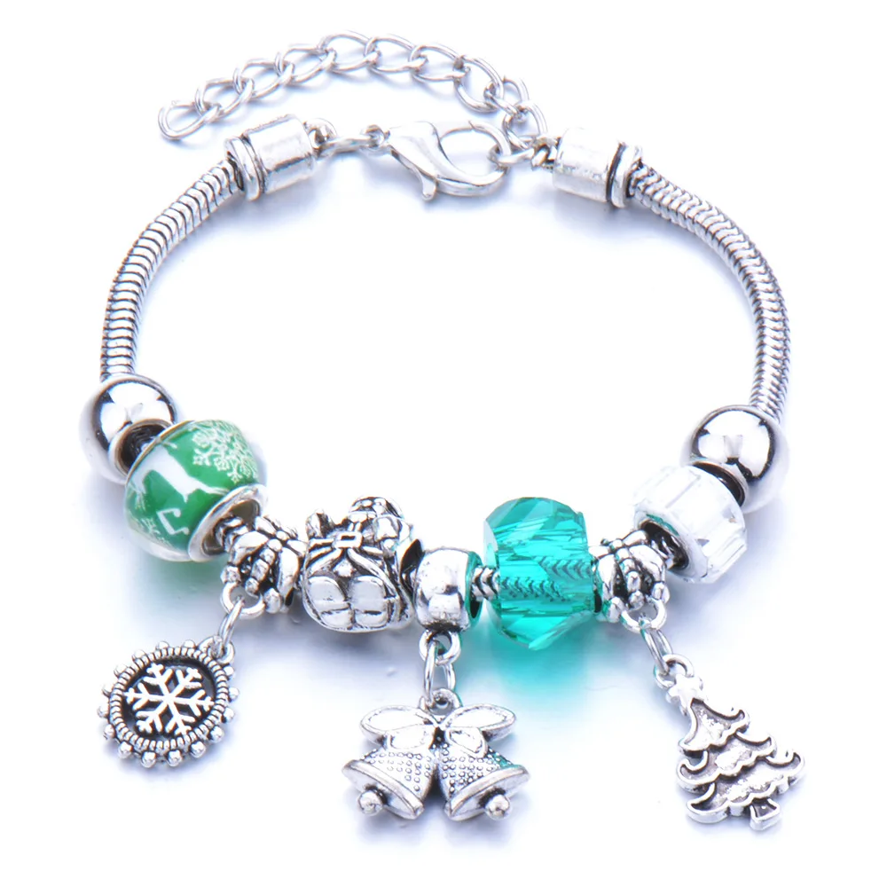 Женский браслет в винтажном стиле серебряный цвет сделай сам снежинка