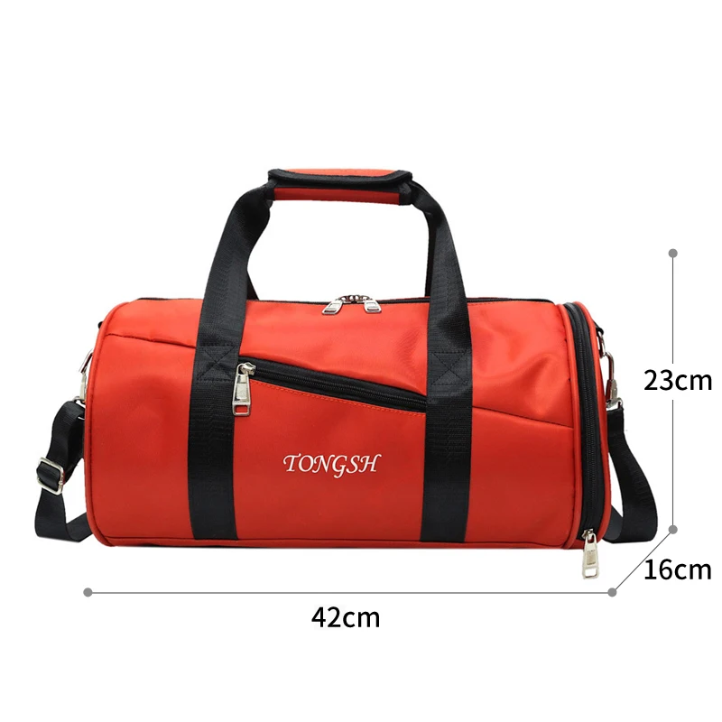 

Men Travel Shoulder Bag Barrel Shape Unisex High Capacity Travel Bag Casual Nylon Handbags Hand Traveling Fitness Bags XA813WB
