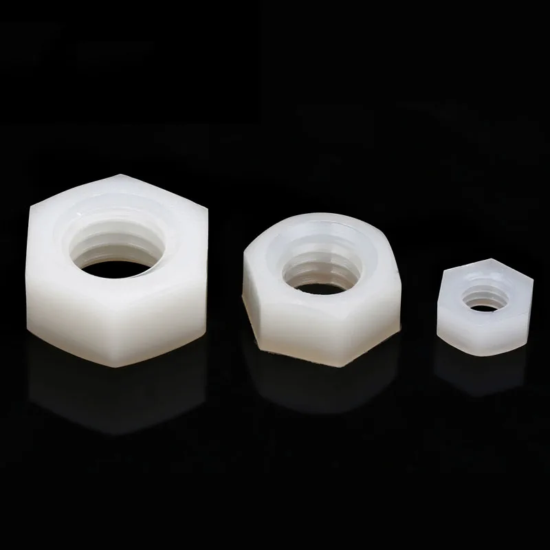 Black/White Nylon Hex Nut Insulated Plastic Hexagon Nuts M2 M2.5 M3 M4 M5 M6 M8 M10- M20 |