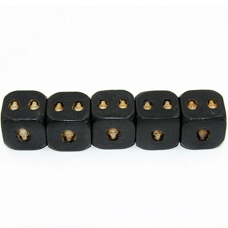 Новинка 5 шт. Резные черепа кубики смолы игрушки развлечения игры портативный для