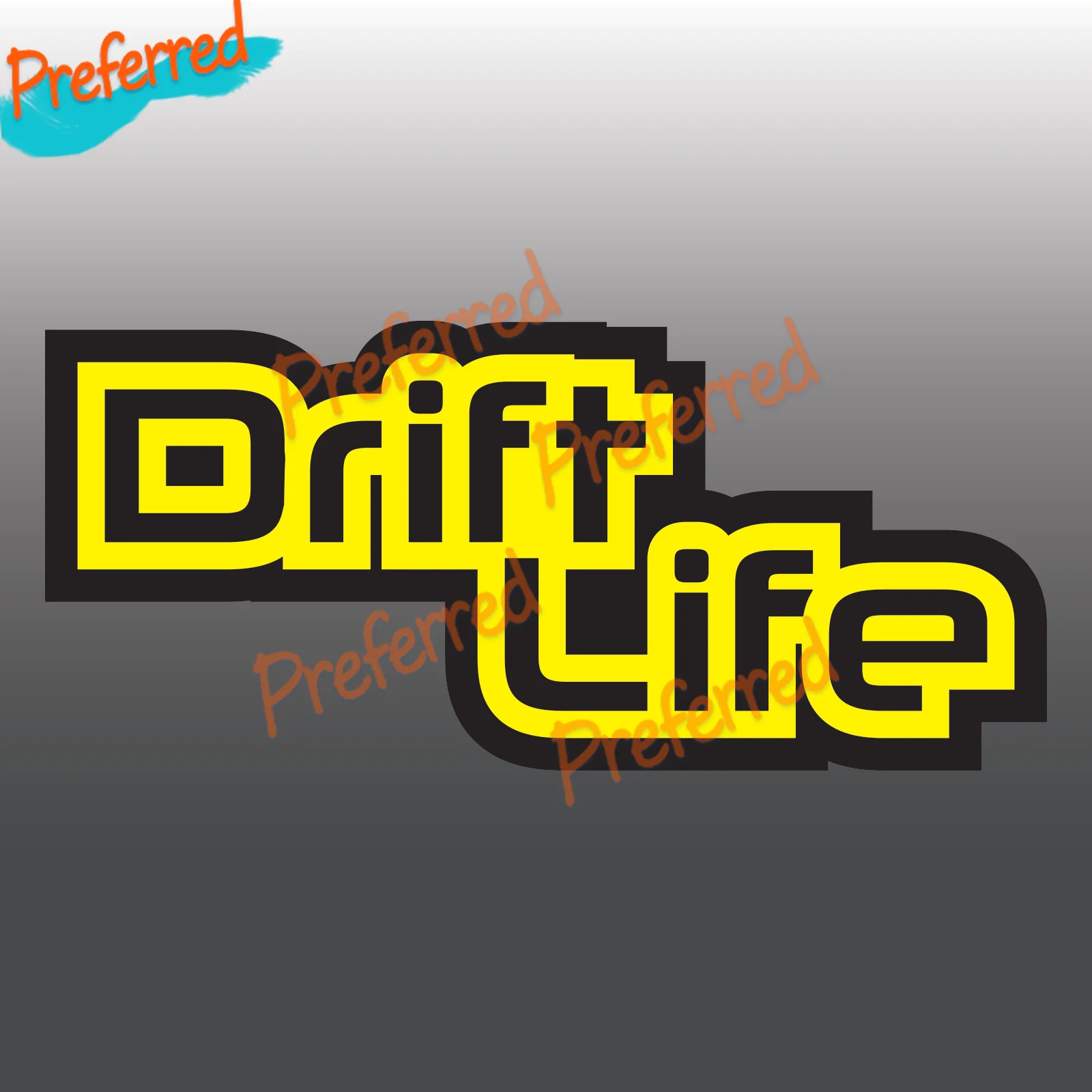 

1x Funny Drift Life Two Colour Car Vinyl Decal Sticker JDM Euro DUB Jap Laptop Helmet Trunk Vinyl Car Sticker Die-Cut