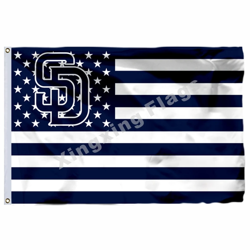 Сан-Диего флаг с надписью 3ft x 5ft полиэстер Padres Летающий Размеры № 4 90X150 см