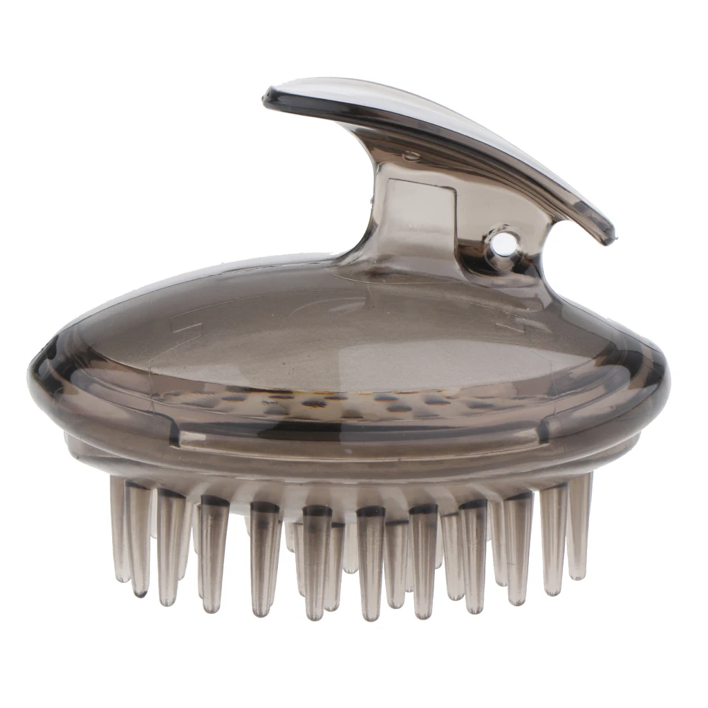 Серый силиконовый шампунь для мытья волос массажер купания расческа домашних