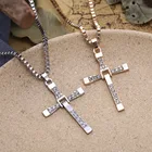 Модное ожерелье с подвеской в виде креста для женщин и мужчин в стиле фильма Форсаж