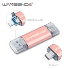 USB-флеш-накопитель Wansenda 3-в-1, USB 3,0, Type-c и Micro USB 512 ГБ, 256 ГБ, 128 ГБ, 64 ГБ, 32 ГБ, OTG