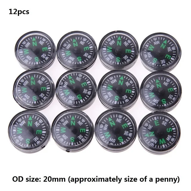 Type C 12pcs 20mm Открытый профессиональный большой палец Компас для элитных соревнований ориентирование компас Портативный Компас Карта Компас со шкалой - Цвет: Type C 12pcs 20mm