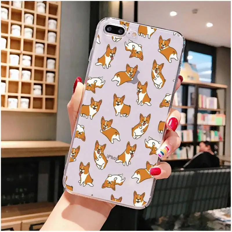 Cute Corgi Butt Animal Phone Case For iPhone X XS MAX 6 6s 7 7plus 8 8Plus 5 5S SE 2020 XR 11 11pro max Clear funda Cover