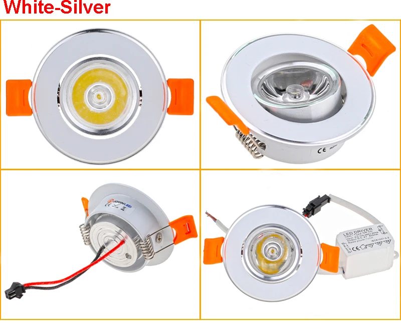 Aluminum 110V 220V LED Mini Ceiling LED Spot Light Lamp Dimmable Led Downlight Cabinet Recessed Spot Light 3W Including Drive