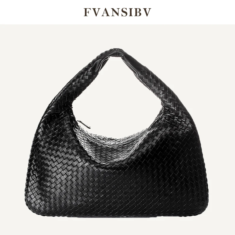 Роскошная брендовая тканая сумка женская на плечо 100% овечья кожа высокого