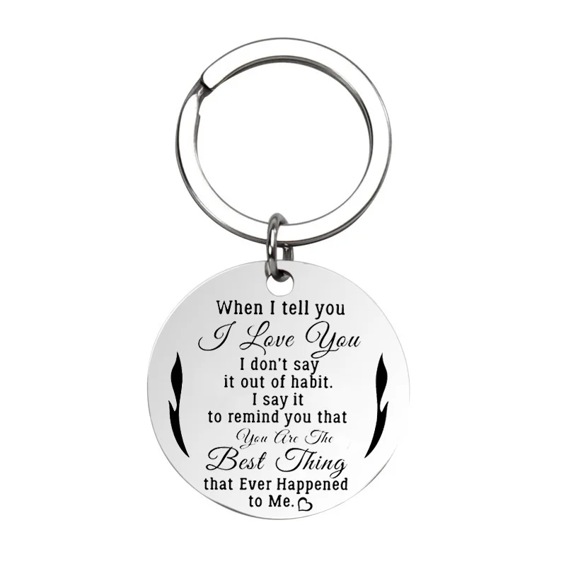 I Love You Boyfried Girlfriend Husband Pendant Necklace Stainless Steel letter wife Gif | Украшения и аксессуары
