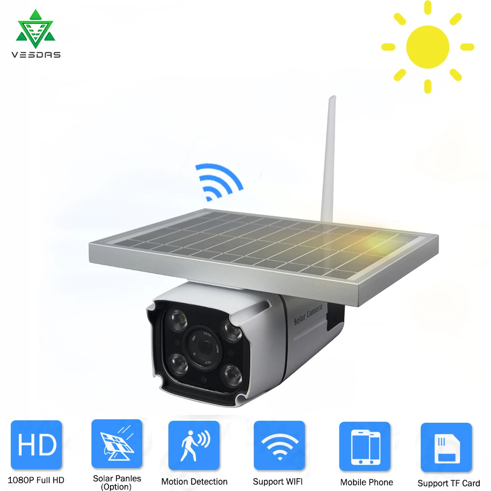 Микро камера HD на солнечной батарее Wi Fi 1080P IP67|Система| |