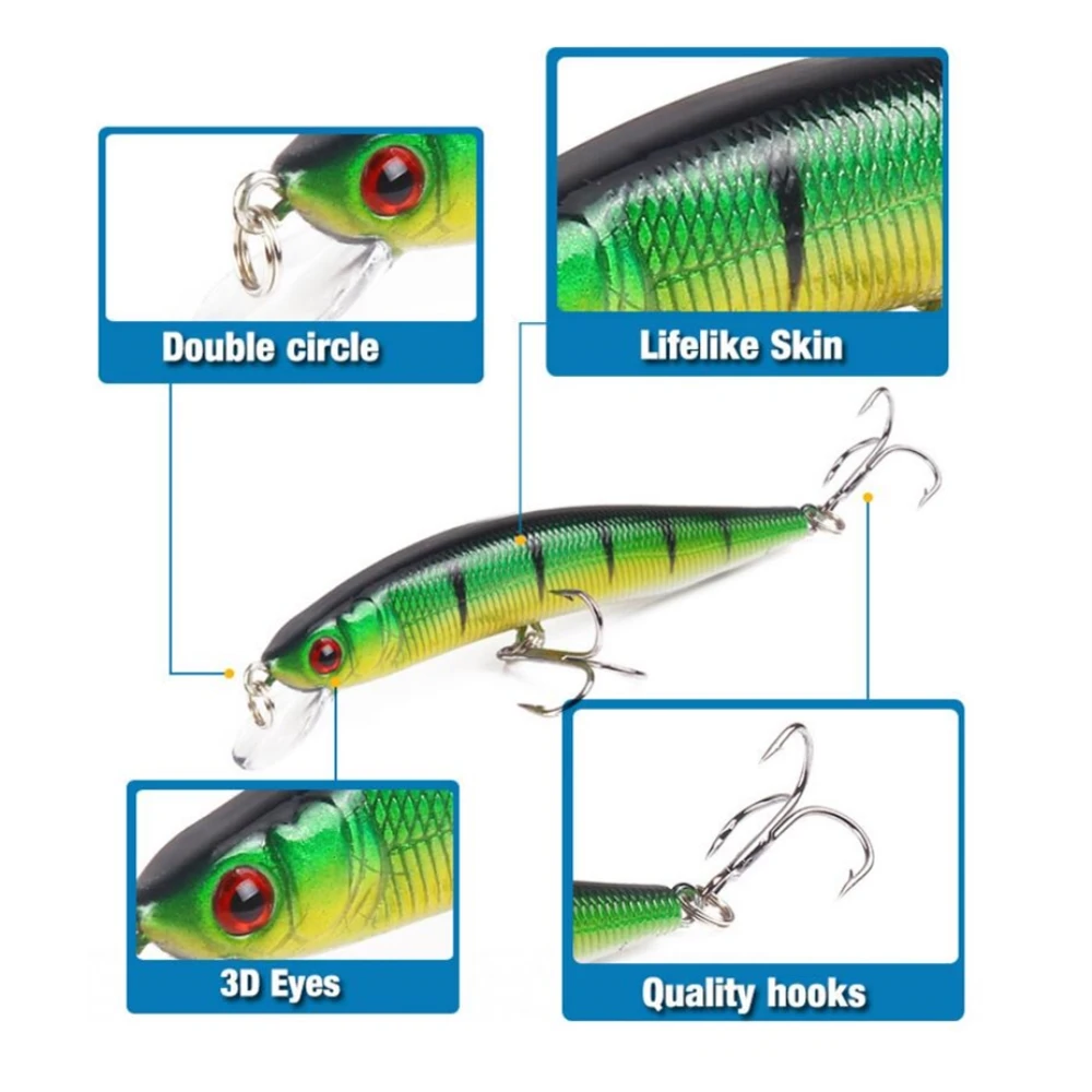 5 шт./лот приманки в виде гольяна 10 см 8 г троллинговая искусственная жесткая