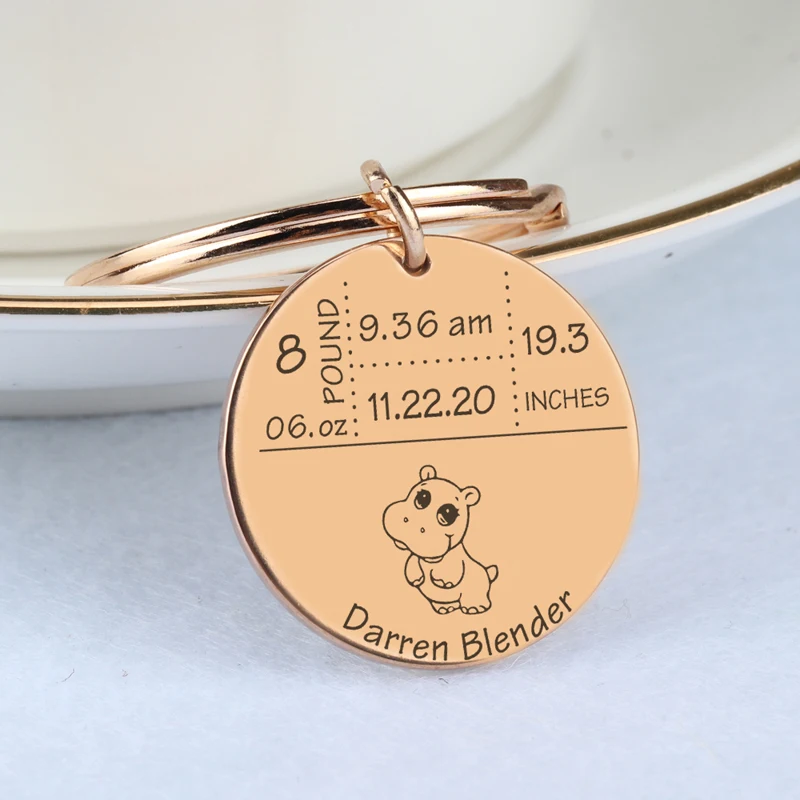 Круглый брелок для новорожденных подарок эксклюзивный нового Папы мамы