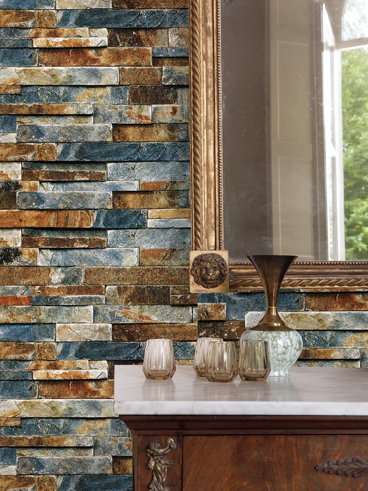 

Artificial 3D Brick Stone Self-adhesive Waterproof Wallpapers Kitchen Bathroom Background Wall Decoration Sticker Can Be Removed