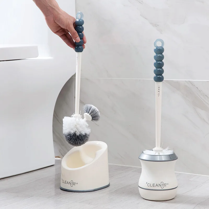

Plastic Toilet Brush With Soft Bristle Floor-standing Bathroom Accessories With Base Cleaning Tool Lavatory Toilet Brush Set